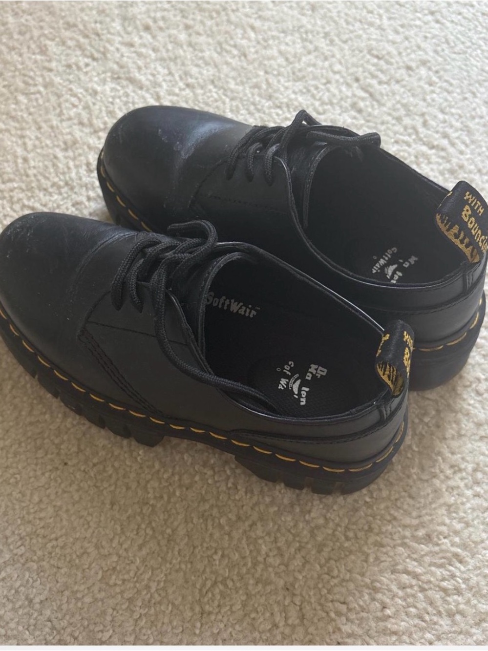 Dr. Martens  Black Leather platform shoes